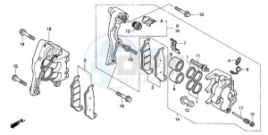 XL600V TRANSALP drawing FRONT BRAKE CALIPER