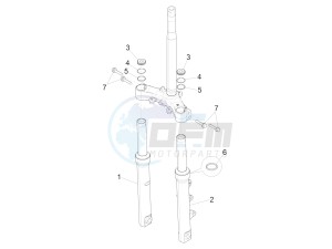 Medley 125 4T ie ABS (EMEA) drawing Fork's components (Kayaba)