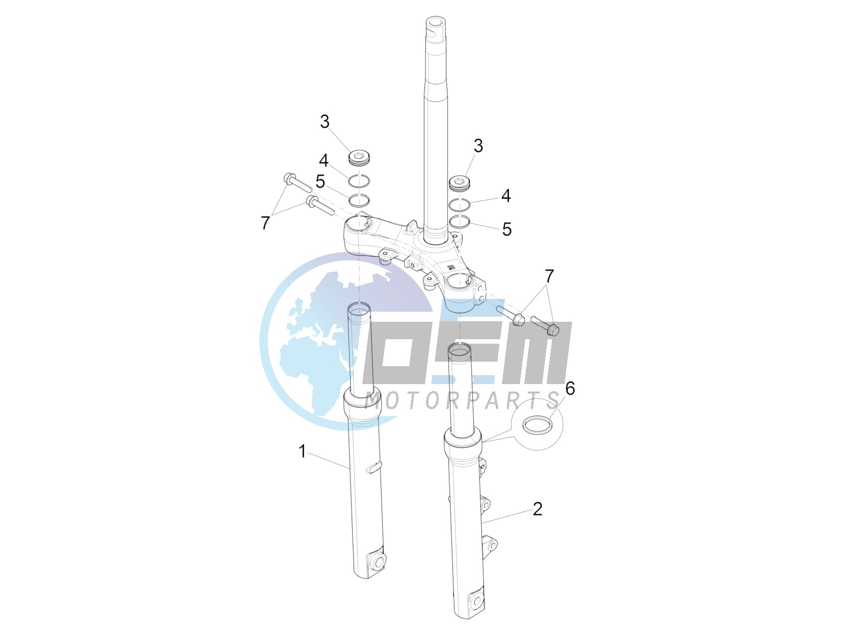 Fork's components (Kayaba)