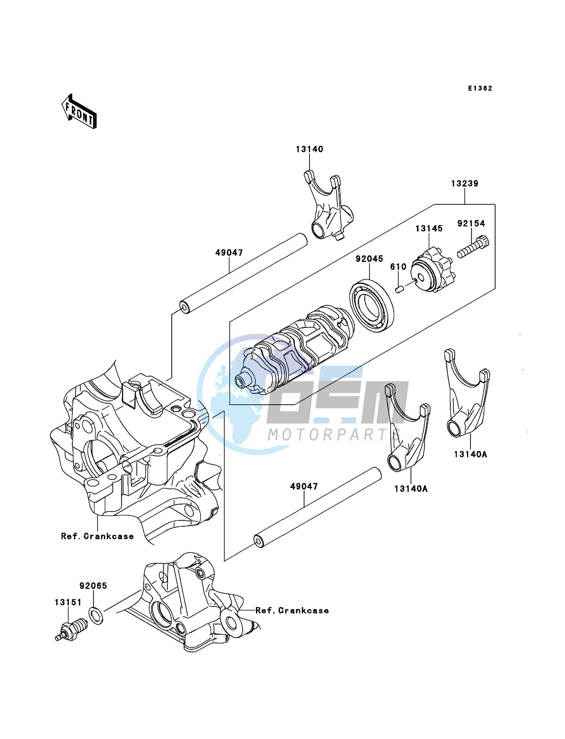 Gear Change Drum/Shift Fork(s)