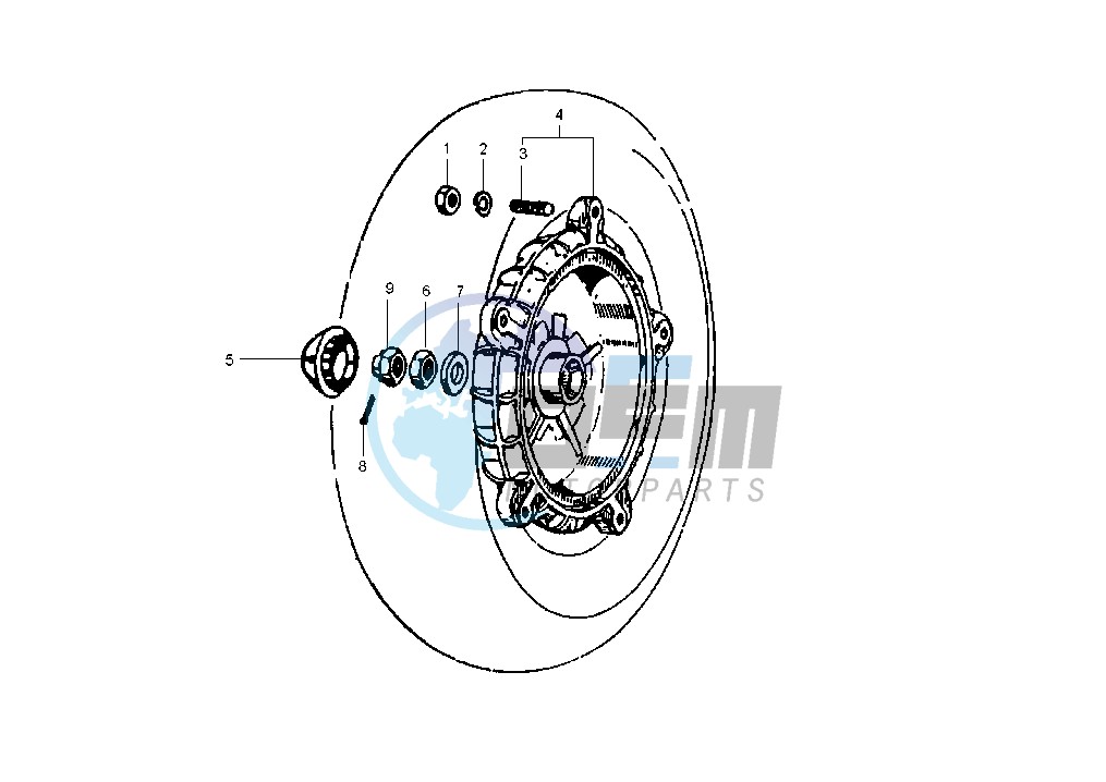 Rear brake drum