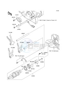 VN 2000 H [VULCAN 2000 CLASSIC] (8F-9F) 0H9F drawing GEAR CHANGE DRUM_SHIFT FORK-- S- -