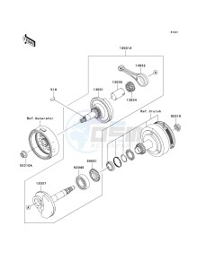 AN 112 D (D6F-D7F) D7F drawing CRANKSHAFT