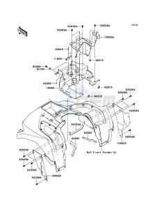 BRUTE FORCE 750 4x4i EPS KVF750GEF EU drawing Flap