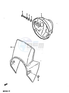 DR125S (E2) drawing HEADLAMP HOUSING