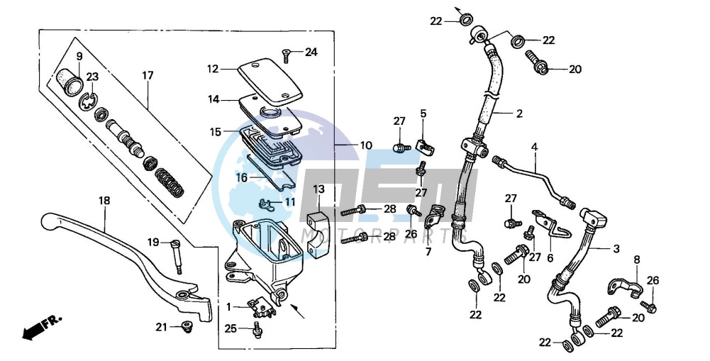 FR. BRAKE MASTER CYLINDER