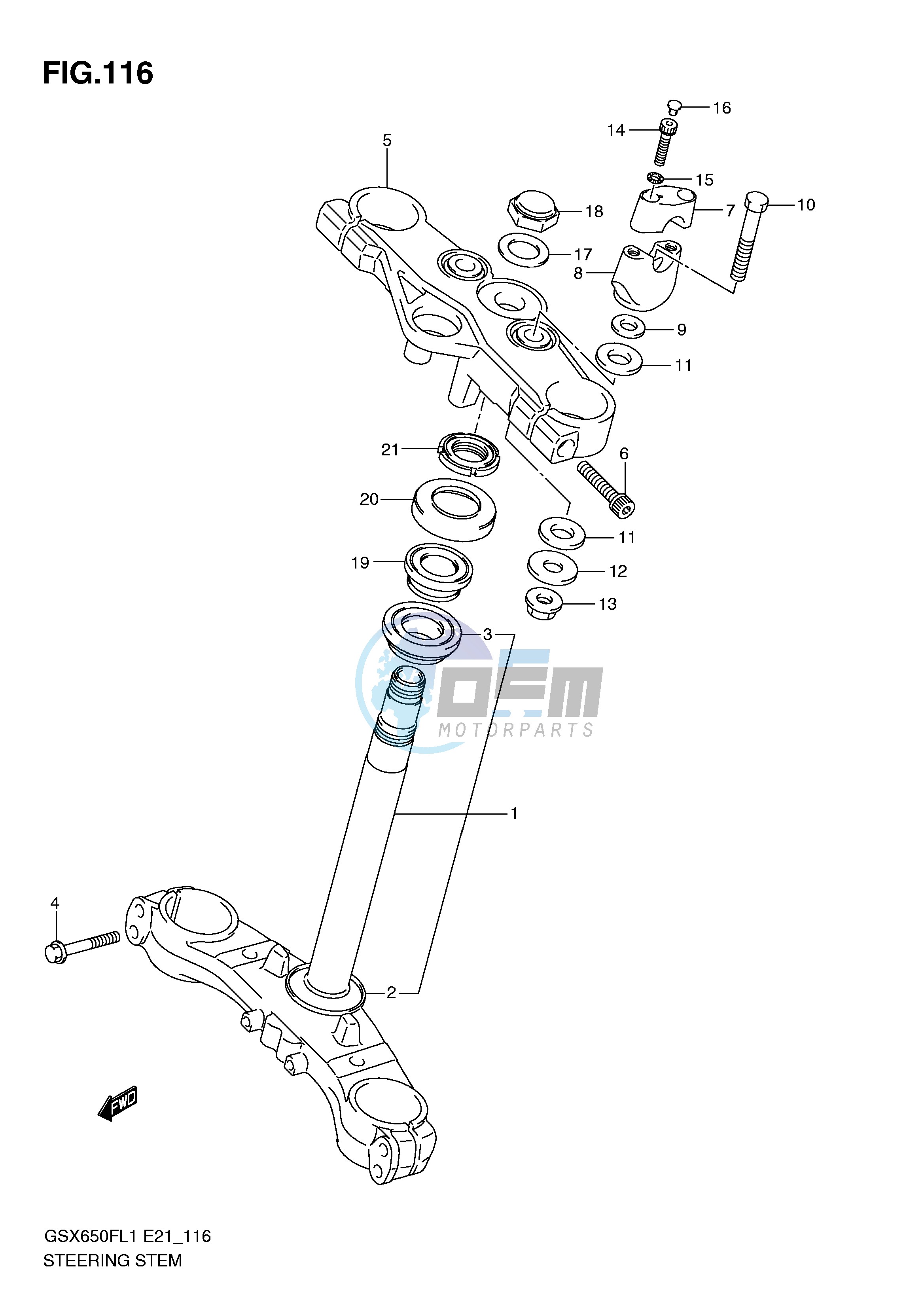 STEERING STEM (GSX650FUAL1 E21)