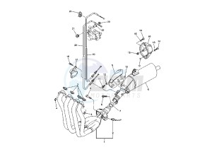 FZ1 FAZER 1000 drawing EXHAUST SYSTEM