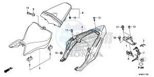 CB1000RAE CB1000R ABS E drawing SEAT/ SEAT COWL