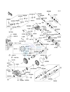 KRF 750 F [TERYX 750 4X4 NRA OUTDOORS] (F8F) F8F drawing DRIVE SHAFT-REAR