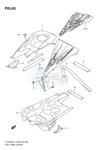 LT-R450 (E28-E33) drawing FUEL TANK COVER (LT-R450L1 E28)