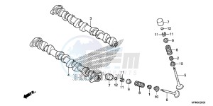 CB1000RF CB1000R 2ED drawing CAMSHAFT/ VALVE