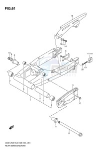 GSX1250FA (E28-E33) drawing REAR SWINGING ARM