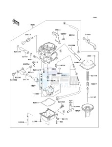 KLX 250 H [KLX250S] (H6F-H7F) H7F drawing CARBURETOR