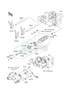 VN 1700 E [VULCAN 1700 CLASSIC] (9G-9FA) E9F drawing GEAR CHANGE DRUM_SHIFT FORK-- S- -