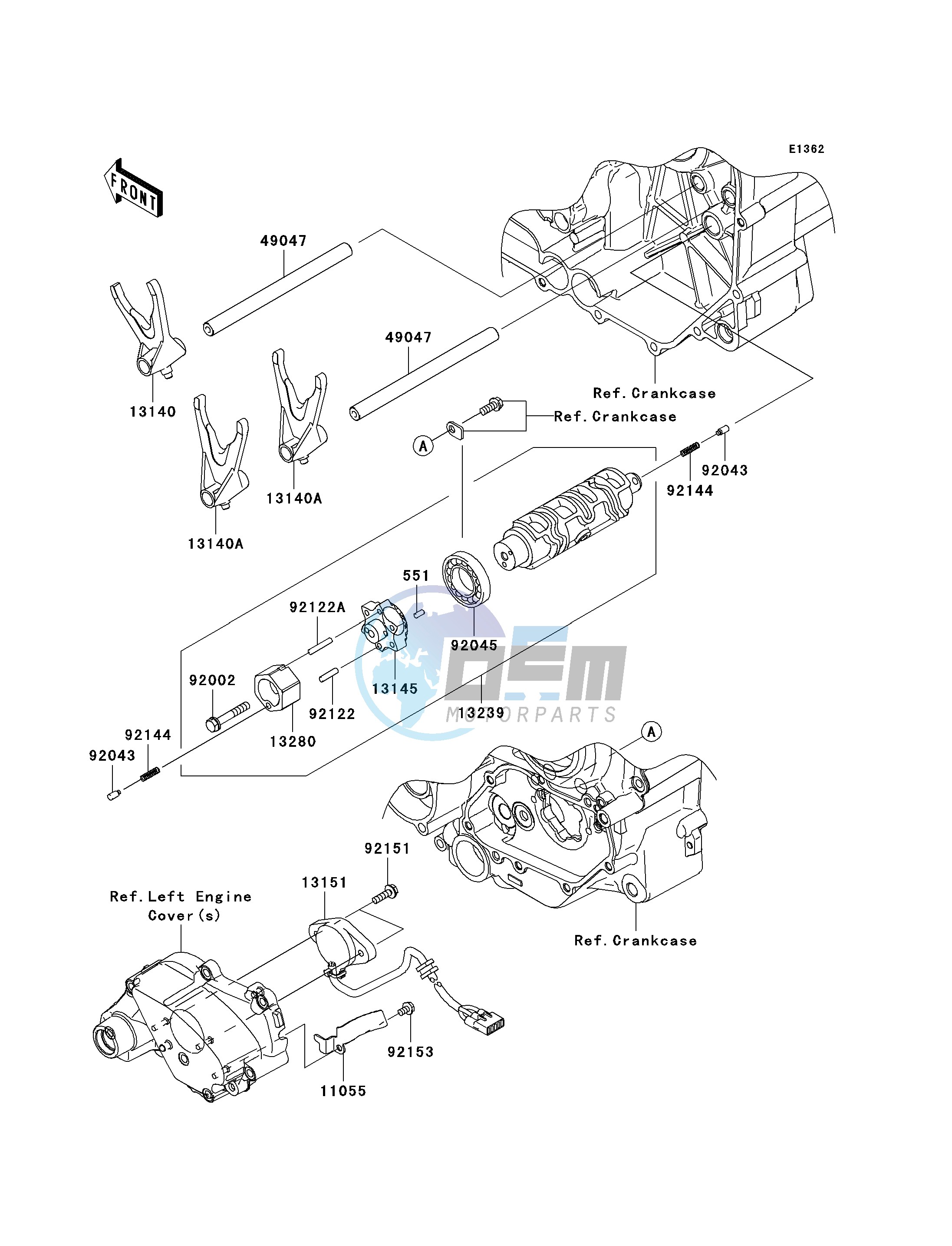 GEAR CHANGE DRUM_SHIFT FORK-- S- -