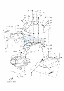 XSR700 MTM690-U (B9J2) drawing FUEL TANK 2