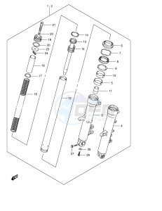 DL650 (E2) V-Strom drawing FRONT DAMPER