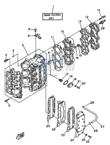 40H drawing CYLINDER--CRANKCASE