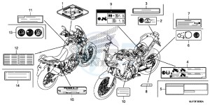 CRF1000G CRF1000 - Africa Twin Europe Direct - (ED) drawing CAUTION LABEL