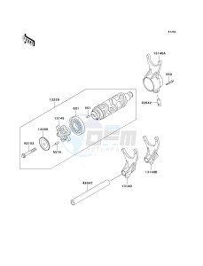 VN 1600 D [VULCAN 1600 NOMAD] (D6F-D8FA) D6F drawing GEAR CHANGE DRUM_SHIFT FORK-- S- -