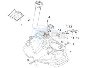 X7 125 ie Euro 3 drawing Fuel Tank