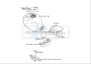 ZX-6R NINJA - 636 cc (EU) drawing WARNING DECALS