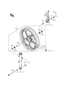 Z300 ER300AFF XX (EU ME A(FRICA) drawing Front Hub