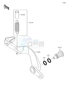 KX85-II KX85DEF EU drawing Brake Pedal