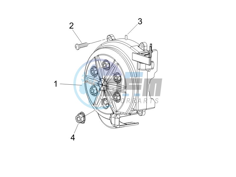 Flywheel magneto cover - Oil filter