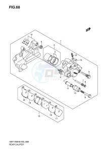 GSF1200 (E2) Bandit drawing REAR CALIPER (GSF1200K6 SK6)