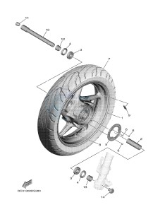 XP530D-A T-MAX DX (BC31) drawing FRONT WHEEL