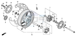 CBF1000T drawing REAR WHEEL