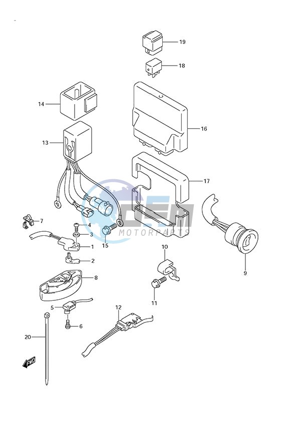 PTT Switch/Engine Control Unit (DF 250S)