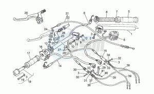 Sport 1100 Carburatori Carburatori drawing Handlebar - controls