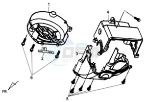 ALLO GT 25KMH 50 drawing FLYWHEEL COVER