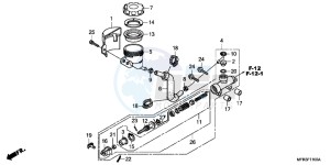 VT1300CXAB drawing REAR BRAKE MASTER CYLINDER