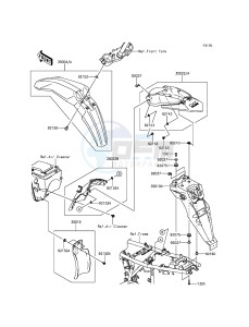 KLX250 KLX250SEF XX (EU ME A(FRICA) drawing Fenders