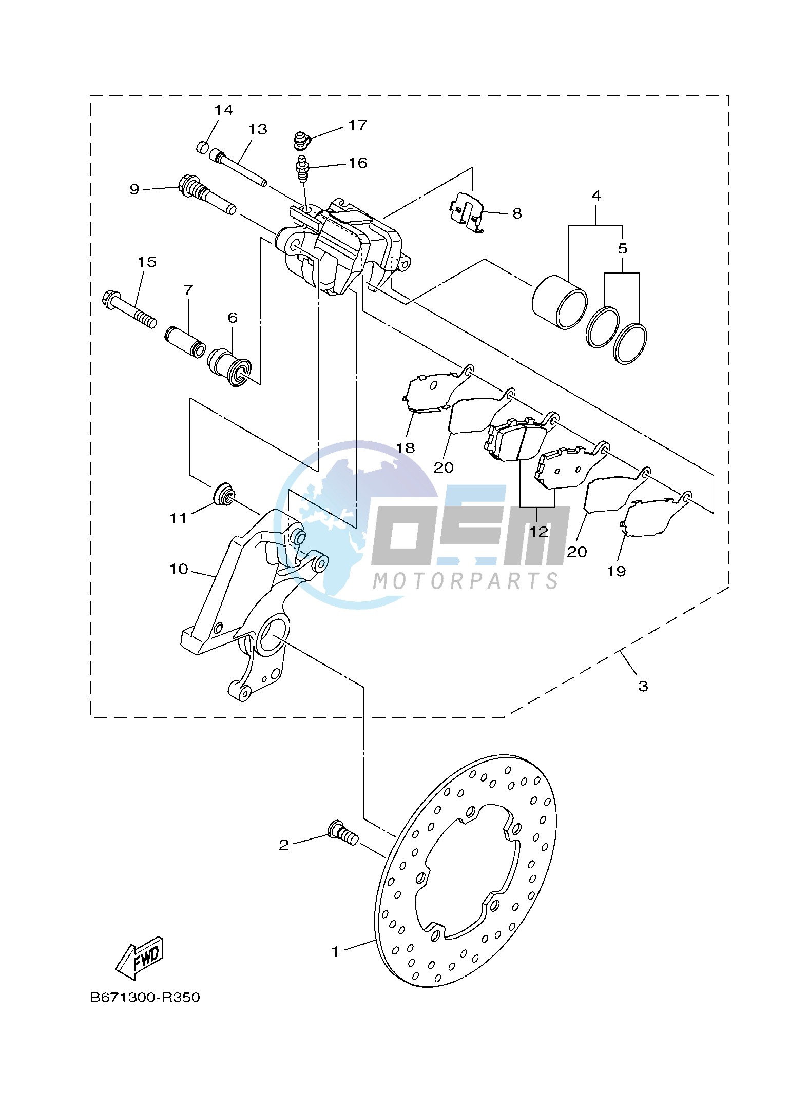 REAR BRAKE CALIPER