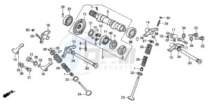 NX650 500 DOMINATOR drawing CAMSHAFT/VALVE