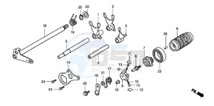 CR85R drawing GEARSHIFT DRUM