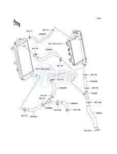 KX 450 D [KX450F] (D6F) D6F drawing WATER PIPE