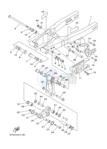 YZ85LW (1SNA 1SNC 1SPA 1SPC) drawing REAR ARM