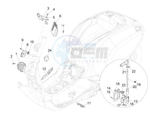 SPRINT 50 4T 4V NOABS E2 (NAFTA) drawing Voltage Regulators - Electronic Control Units (ecu) - H.T. Coil