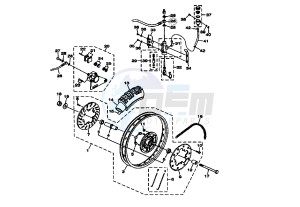 XT R 125 drawing REAR WHEEL