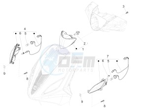 FLY 150 (APAC) drawing Front headlamps - Turn signal lamps