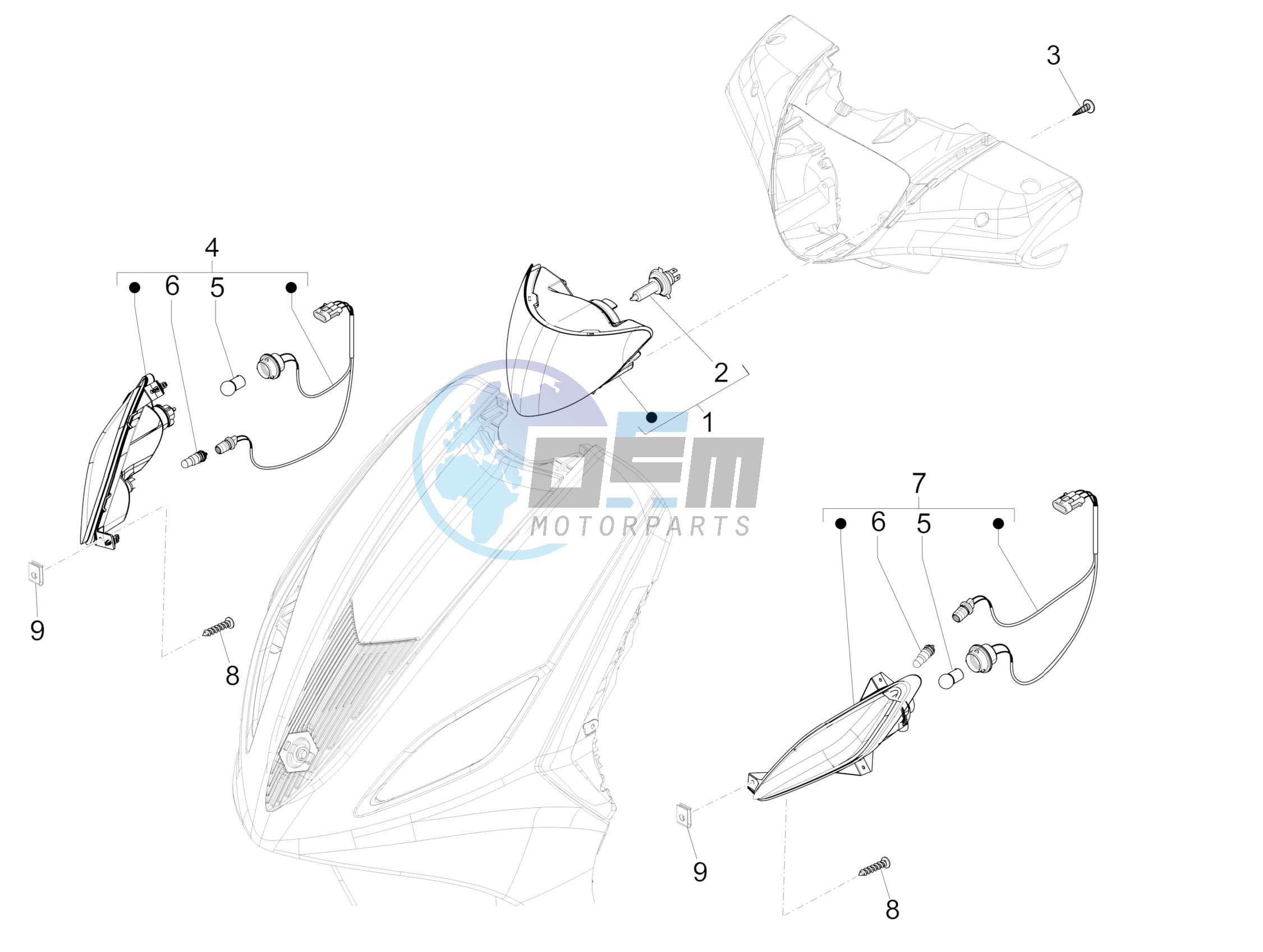 Front headlamps - Turn signal lamps