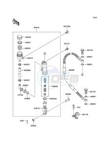 KX65 KX65A9F EU drawing Rear Master Cylinder