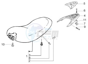 Liberty 50 2t RST drawing Saddle - Luggage carrier