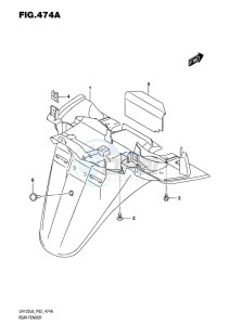 UH125 BURGMAN EU drawing REAR FENDER